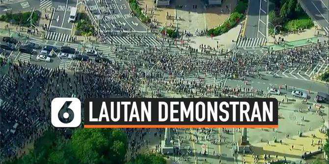 VIDEO: Ribuan Demonstran di AS Kembali Turun ke Jalan