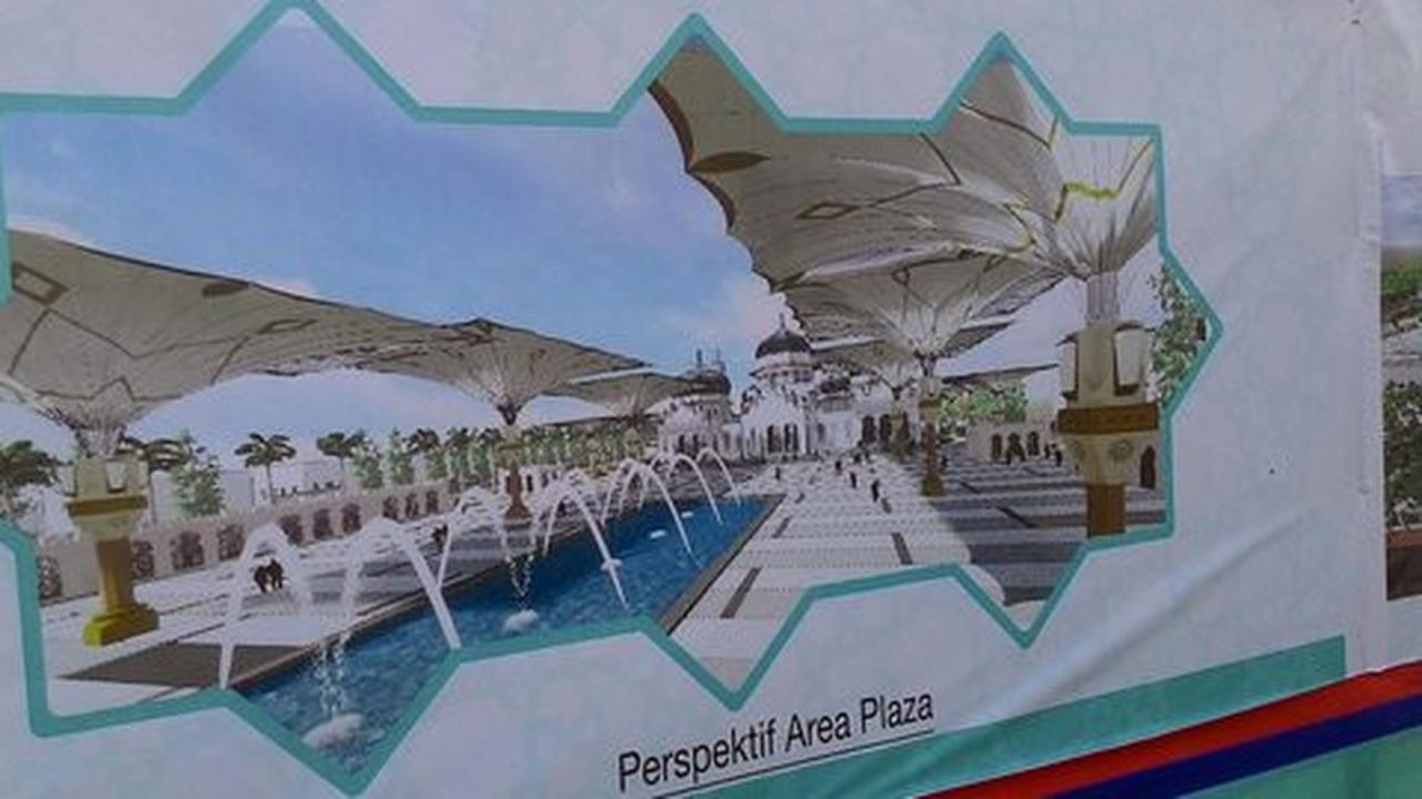 Ini konsep baru Masjid Baiturrahman Aceh, mirip Masjid Nabawi