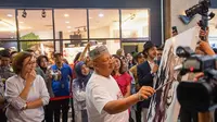 Kolaborasi Art Policing, Kalemdiklat Polri dan Seniman I Putu Bonus Gelar Live Painting