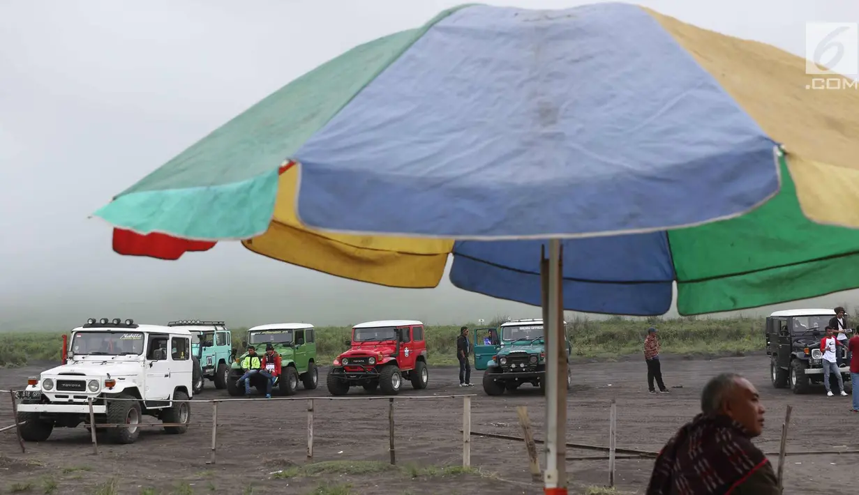 <p>Untuk menyewa kendaraan jip, pengunjung dikenakan tarif berkisar Rp500.000 hingga Rp600.000 dengan kapasotas lima orang penumpang. (Liputan6.com/Immanuel Antonius)</p>