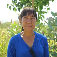 Maria Loretha petani sorgum yang memanfaatkan lahan di Flores Timur. (Edy Suherli/Bintang.com)