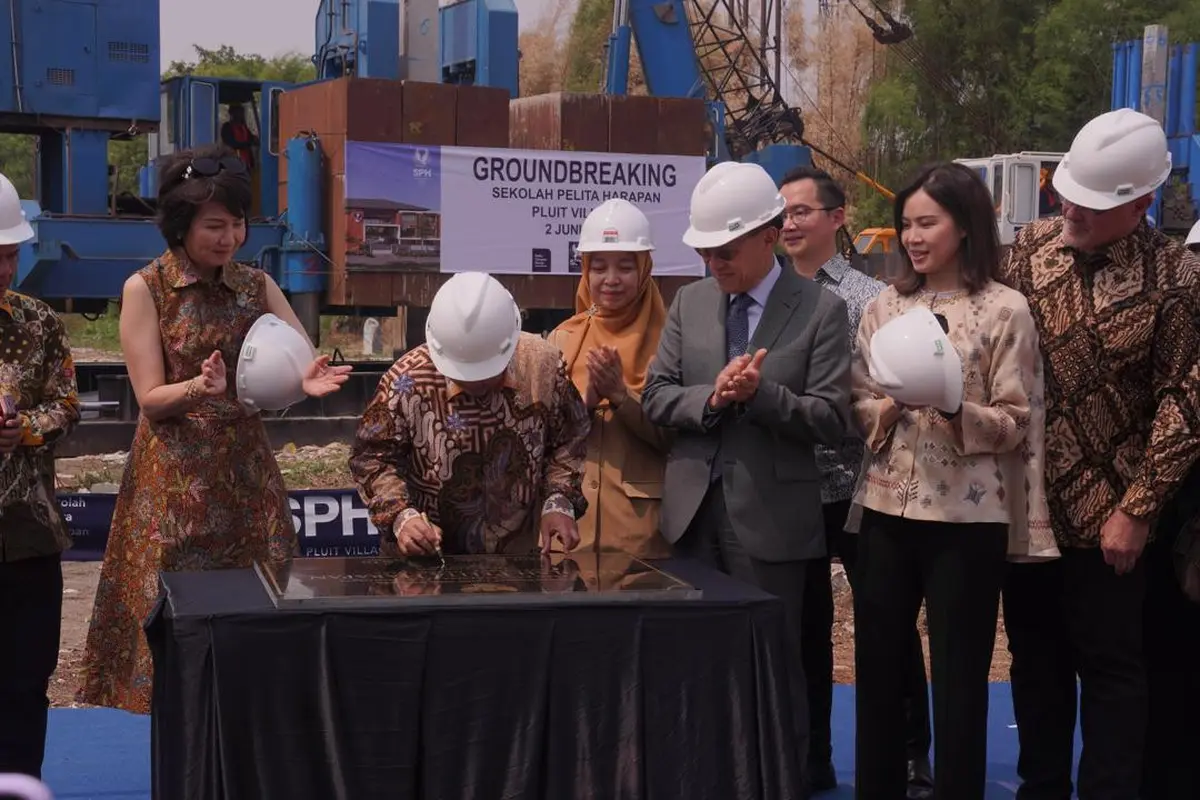 Prosesi peletakan batu pertama pembangunan kampus permanen baru Sekolah Pelita Harapan (SPH) Pluit di Jakarta Utara. pada Selasa, 2 Juni 2026. (Dok YPPH)