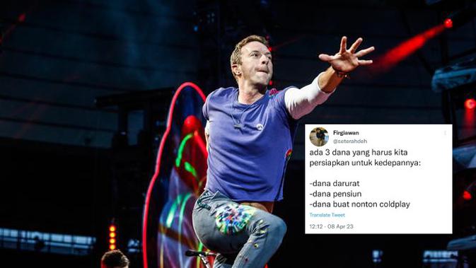 Belum Diumumkan Secara Resmi Apakah Benar Coldplay Konser di Indonesia. Namun, Para Fans Sudah Menabung Sejak Dini Siap-Siap Jika Chris Martin Cs Benar-Benar Konser di Jakarta 
 (AFP Photo/Geoffroy Van Der Hasselt)