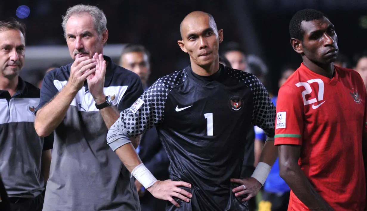 Pada Piala AFF tahun 2010 yang merupakan edisi kedelapan dan diselenggarakan di Indonesia dan Vietnam, Timnas Indonesia kalah dari Malaysia di partai final. Dalam laga dua leg, Indonesia kalah 0-3 saat bermain di Malaysia dan menang 2-1 saat di Jakarta. (AFP/Adek Berry)