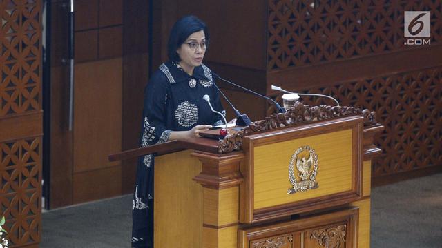 Rapat Paripurna, Menkue Sri Mulyani Laporkan Kinerja APBN 2018