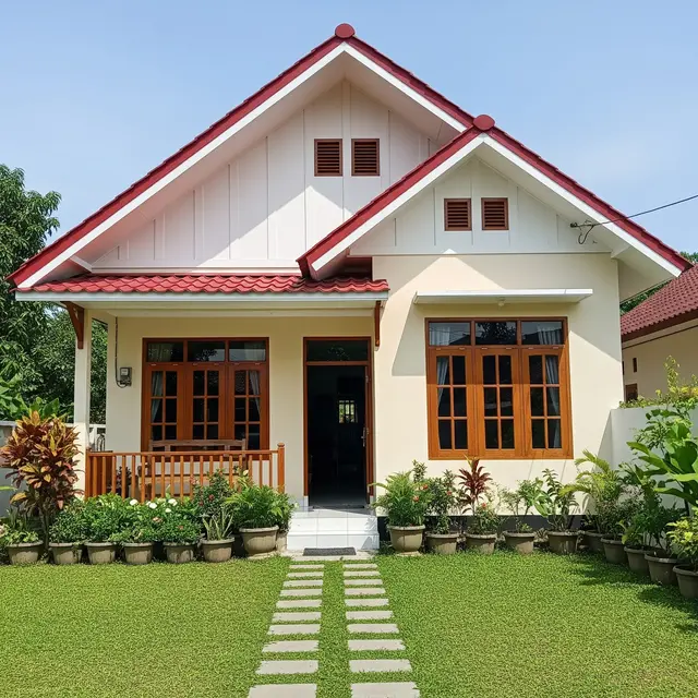 Rumah sederhana 1 lantai (Foto: Gemini AI)