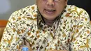 Menag Lukman Hakim Saifuddin saat Rapat Kerja dengan Komisi VIII DPR RI, Jakarta, Kamis (21/4). Rapat tersebut membahas peningkatan pelayanan dan perlindungan kepada Jemaah Haji (Liputan6.com/Johan Tallo) 
