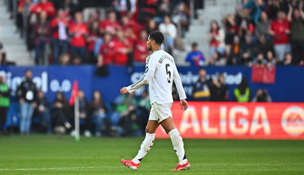 Berkat hasil ini, Osasuna untuk sementara berhak naik ke peringkat tujuh klasemen dengan poin 32. Sementara itu, Real Madrid masih memuncaki klasemen dengan poin 51. (AP Photo/Miguel Oses)