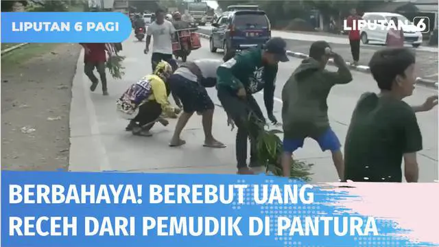 VIDEO: Warga Berebut Uang Receh dari Pemudik di Pantura, Ancam Keselamatan Pengendara