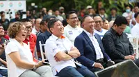 PSSI dan PT Liga Indonesia Baru (LIB), selaku operator kompetisi, menggelar launching BRI Liga 1 2023/2024 di Taman Aviary BRI, Jakarta Pusat, pada Senin (26/6/2023). (Bola.com/Abdul Aziz)