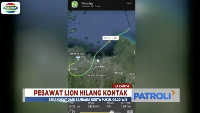 Pesawat Lion Air yang Jatuh Hilang Kontak Pukul 06.33 WIB
