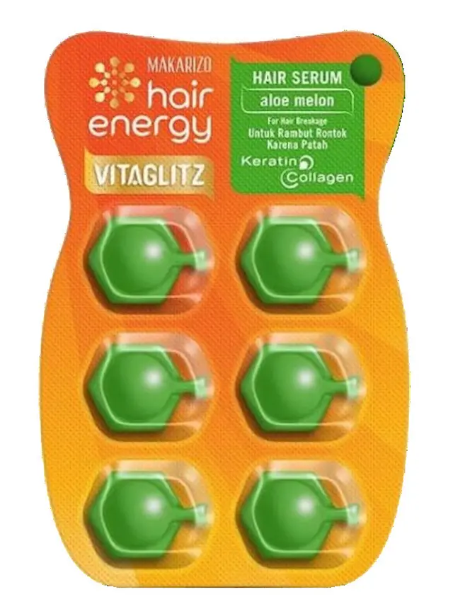 Makarizo Hair Energy Vitaglitz Hair Keratin Serum Aloe Melon