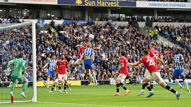 FOTO: Manchester United Dipermalukan Brighton and Hove Albion