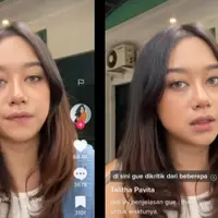 Kreator konten Talitha Pavita mengunggah video klarifikasi setelah video prank-nya viral. Foto tangkapan layar Tiktok @talpav_.