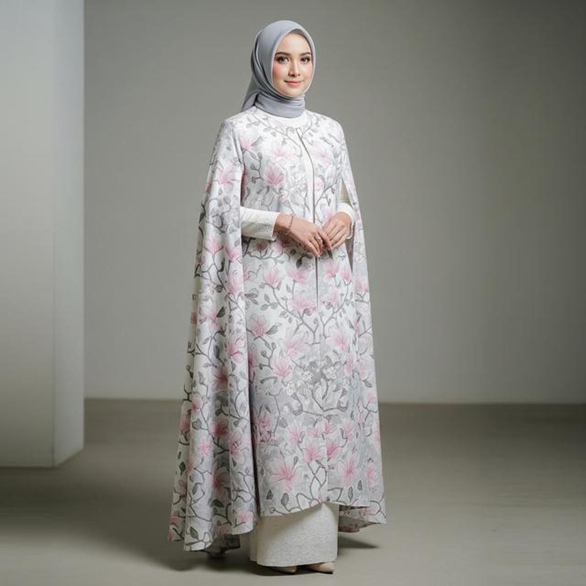 8 Model Gamis Batik Motif Bunga Pastel, Cocok Jadi Tren Busana Muslimah di 2026