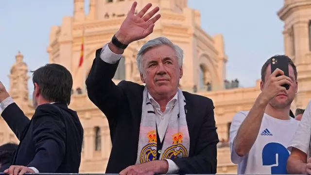 Pelatih Real Madrid, Carlo Ancelotti.