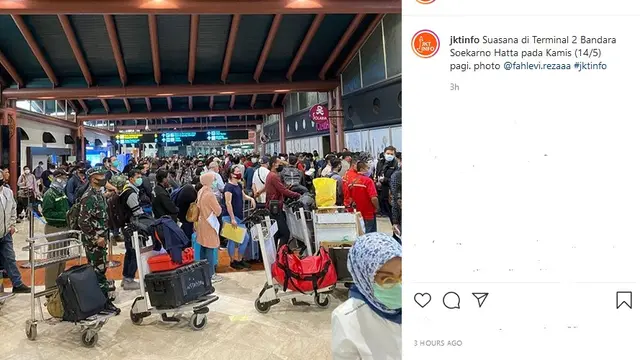 potret bandara Soeta dipenuhi penumpang