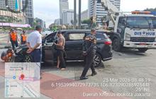 Viral Mobil Nyemplung ke Kolam Bundaran HI, Berikut Kronologinya