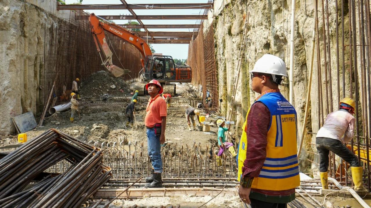 Target Siap Desember, Pembangunan Underpass HM Yamin di Kota Medan Sudah 81,7 Persen