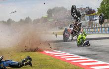 FOTO: Detik Detik Alex Marquez Terlempar dalam Kecelakaan Horor MotoGP Catalunya 2026