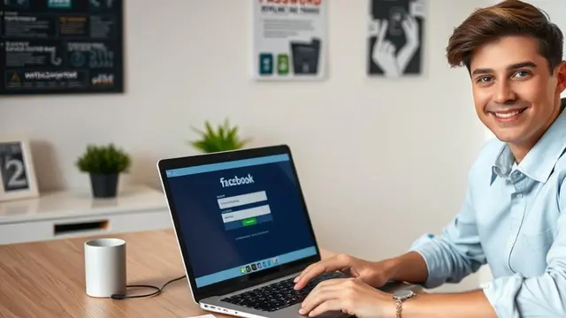 Ilustrasi login facebook (Foto: AI)
