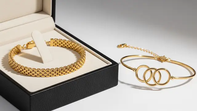 Model Gelang Emas Motif Cincin Sambung