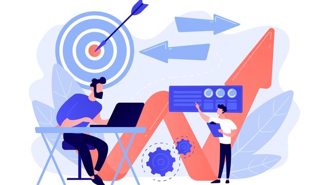 Ilustrasi proses, mencapai tujuan, target, cita-cita