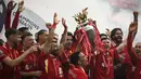 Liverpool menutup laga pamungkas Liga Premier Inggris musim 2024/2025 dengan hasil imbang 1-1 saat melawan Crystal Palace. (Paul ELLIS/AFP)
