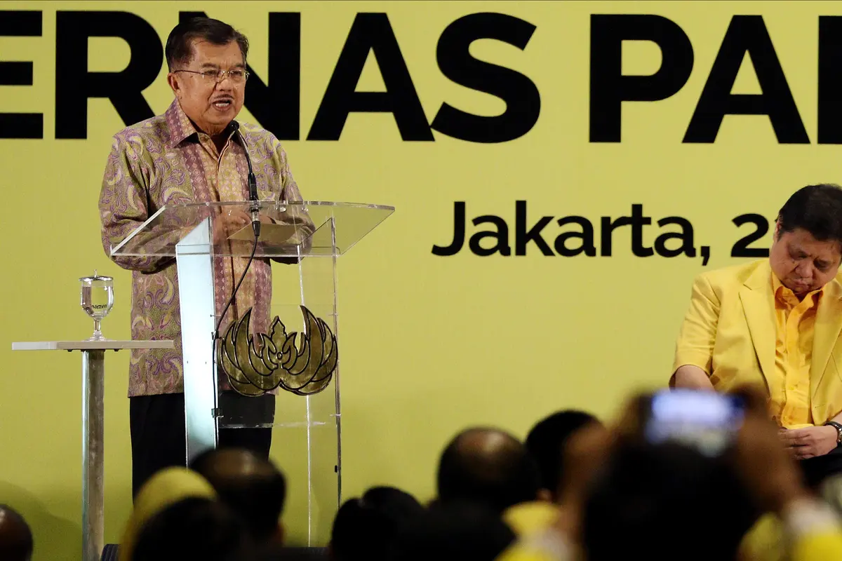 Wapres JK Beri Pengarahan di Rakernas Partai Golkar