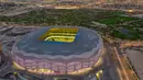 <p>Foto udara Education City Stadium yang terletak di al-Rayyan city, Qatar, 20 November 2022. Stadion berkapasitas 45.350 ini menjadi salah satu venue yang digunakan untuk Piala Dunia 2022 lalu. (AFP/Qatar&rsquo;s Supreme Committee for Delivery and Legacy)</p>