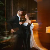 Prilly Latuconsina dan Refal Hady saat gala premiere film Ketika Berhenti di Sini (Foto: Instagram prillylatuconsina96)