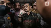 Mantan Menteri Pertanian Syahrul Yasin Limpo (SYL) usai mengikuti sidang pembacaan putusan di Pengadilan Tindak Pidana Korupsi (Tipikor) Jakarta, Kamis (11/7/2024). (Liputan6.com/Angga Yuniar)