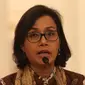 Menteri Keuangan (Menkeu) Sri Mulyani saat memberi keterangan di Istana Negara, Jakarta, Rabu (23/5). (Liputan6.com/Angga Yuniar)