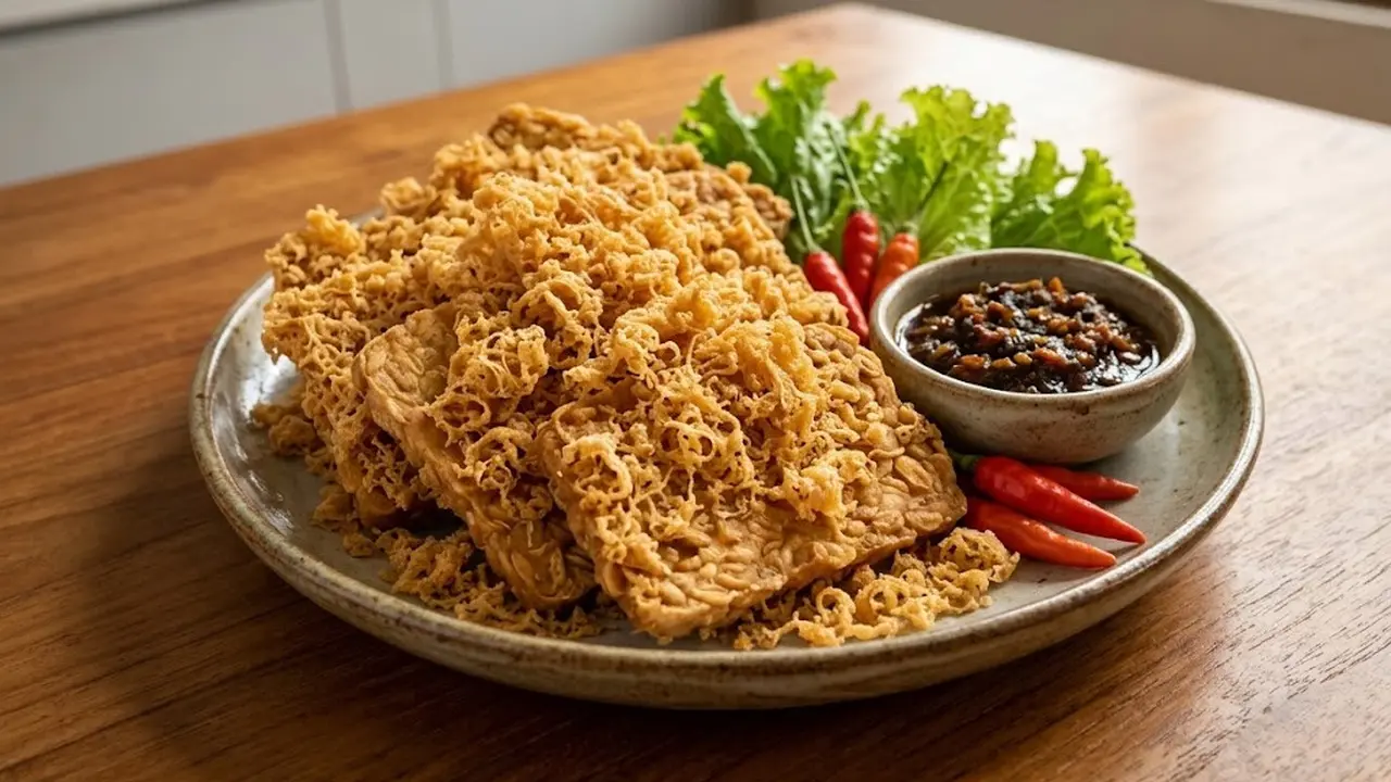 cara membuat tempe goreng kremes garing