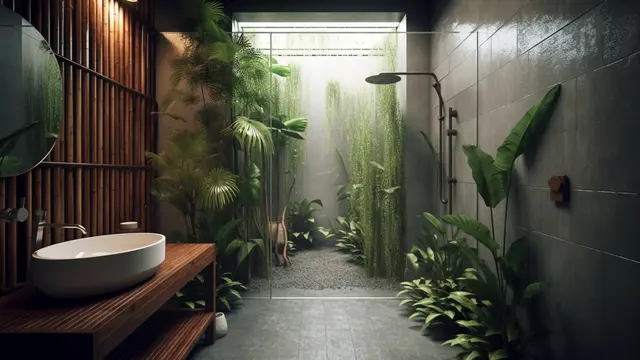 kamar mandi outdoor (ilustrasi by Freepik/stockgiu)