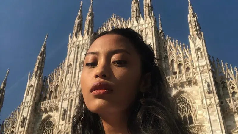 Nafa Salvana model Indonesia yang tampil di Milan