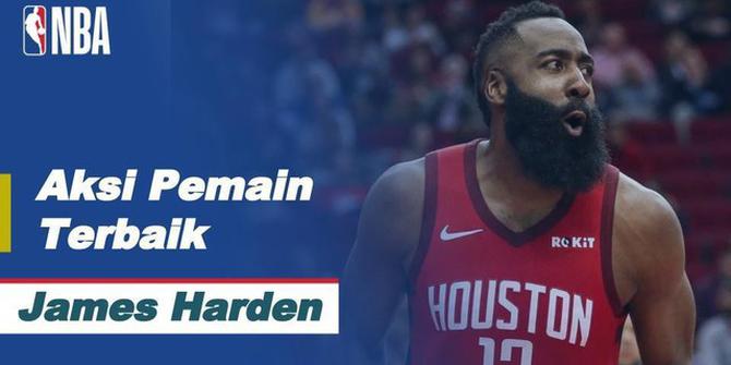 VIDEO: Aksi-Aksi Terbaik Bintang Houston Rockets, James Harden di NBA Hari Ini