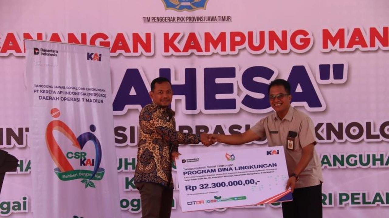 KAI Daop 7 Madiun Dukung Penuh Pencanangan Kampung Mandiri Terintegrasi Berbasis Teknologi