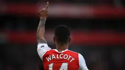 Theo Walcott pertama kali bermain untuk Arsenal pada tahun 2006 setelah didatangkan dari Southampton. (AFP/Justin Tallis)