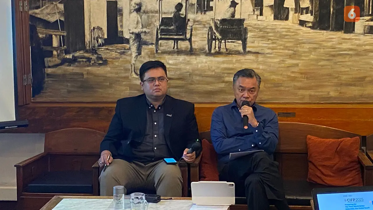 Pendiri FPCI Dino Patti Djalal pada Selasa (25/11/2025) menyoroti pentingnya kerangka perdamaian yang disepakati oleh seluruh pihak yang bertikai di Gaza (Dok. Liputan6.com/Teddy Tri Setio Berty).