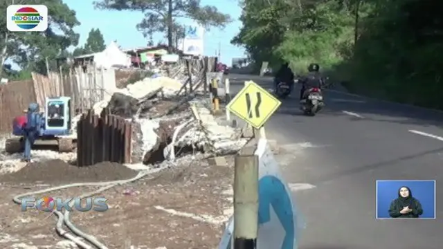 Perbaikan Retakan di Jalur Puncak Bocor Telah Capai 65 Persen