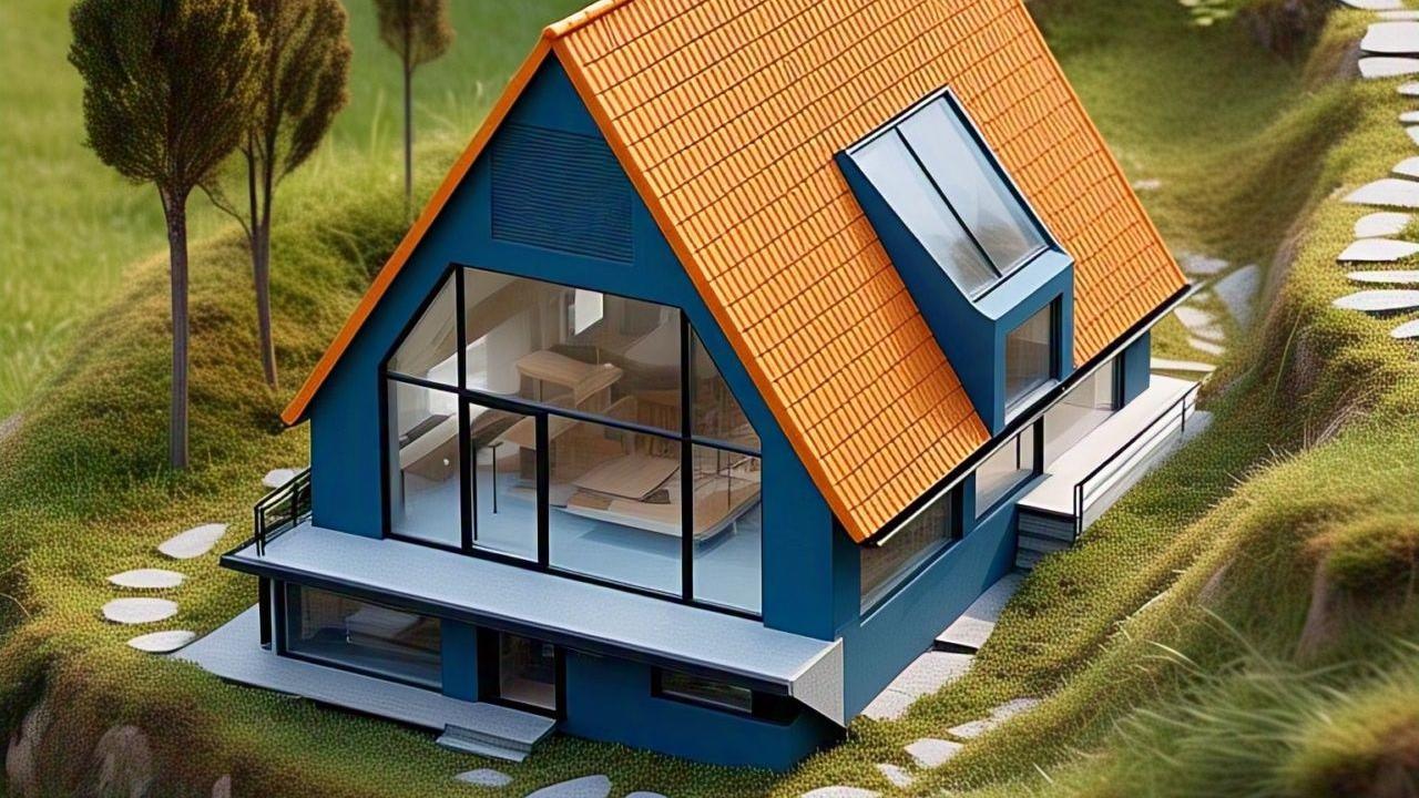 Ilustrasi Atap Rumah Segitiga