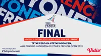Jadwal dan Live Streaming Final French Open 2021 (Sumber : dok. Vidio.com)