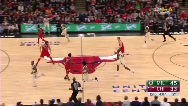Berita video game recap NBA 2017-2018 antara Milwaukee Bucks melawan Chicago Bulls dengan skor 110-96.