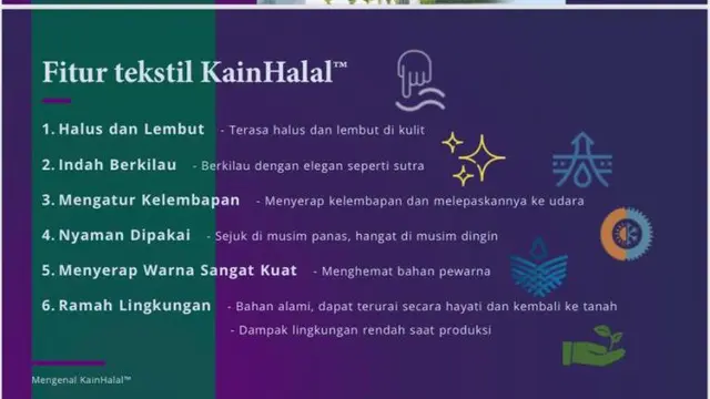 KainHalal adalah kain tenun yang meraih sertifikat halal pertama di dunia