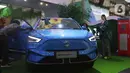 Mobil listrik MG ZS EV dipamerkan pada pameran otomotif Gaikindo Indonesia International Auto Show (GIIAS) 2023 di ICE BSD, Tangerang, Banten, Kamis (10/8/2023). (Liputan6.com/Angga Yuniar)