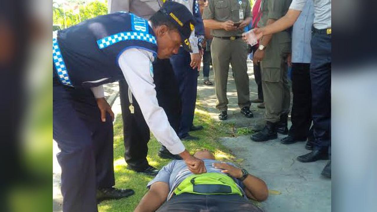 Pria pingsan usai kena razia di Bali