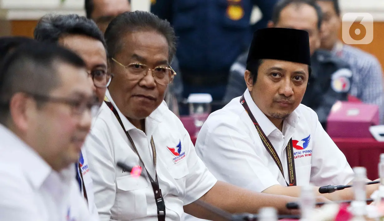 Rombongan Partai Perindo dipimpin langsung oleh Ketua Umumnya, Hary Tanoesoedibjo.  (Liputan6.com/Herman Zakharia)