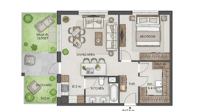 Desain Rumah Type 45 1 Kamar