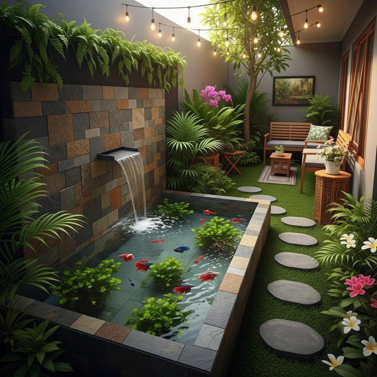 7 Desain Halaman Belakang Rumah Kecil Tapi Estetik untuk Pelihara Ikan Cupang